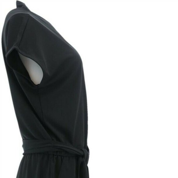 NWT H BY HALSTON WRAP V-NECK TIE WAIST JUMPSUIT - Picture 3 of 15